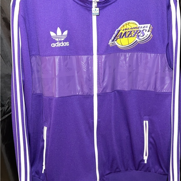 Vintage Adidas Purple Los Angeles Lakers Jacket - Picture 3 of 11